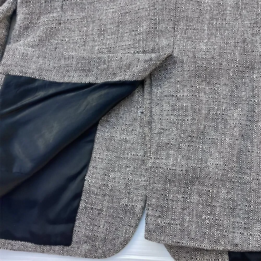 Vintage Hill & Archer Men's Gray Wool Tweed Blazer Size 42 L‎ Herringbone